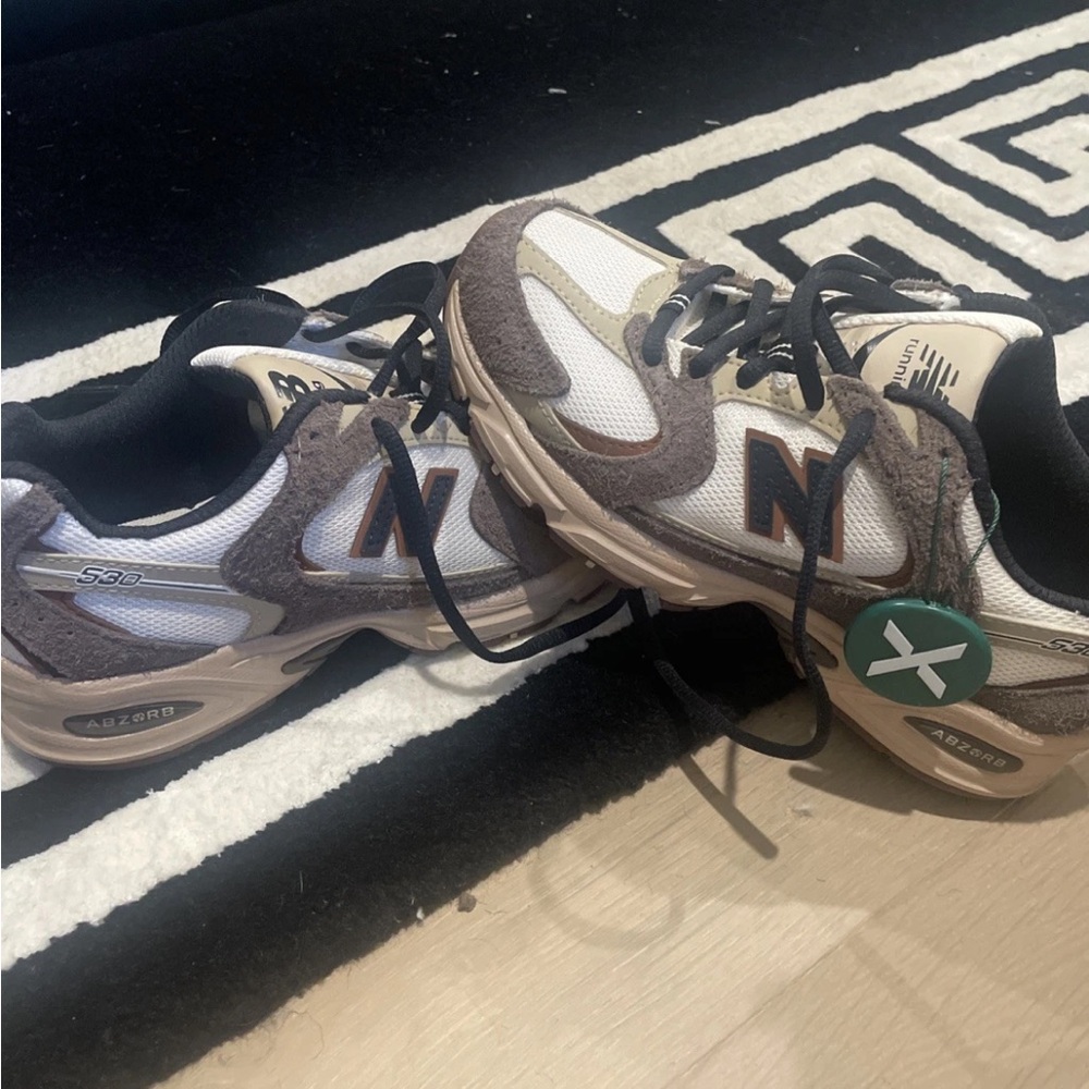 New Balance 530 Sneakers in White and Tan
